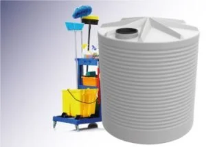 Water tank washing